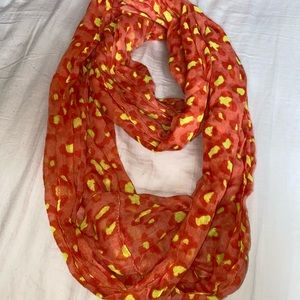 Orange/Yellow Leopard Print Scarf
